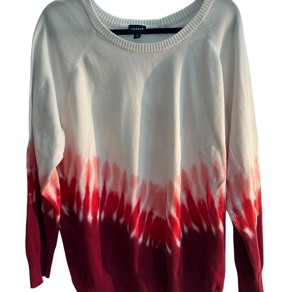 ♥️ Torrid preloved Tie Dye Long Sleeve Raglan Pullover 2X - Picture 6 of 11